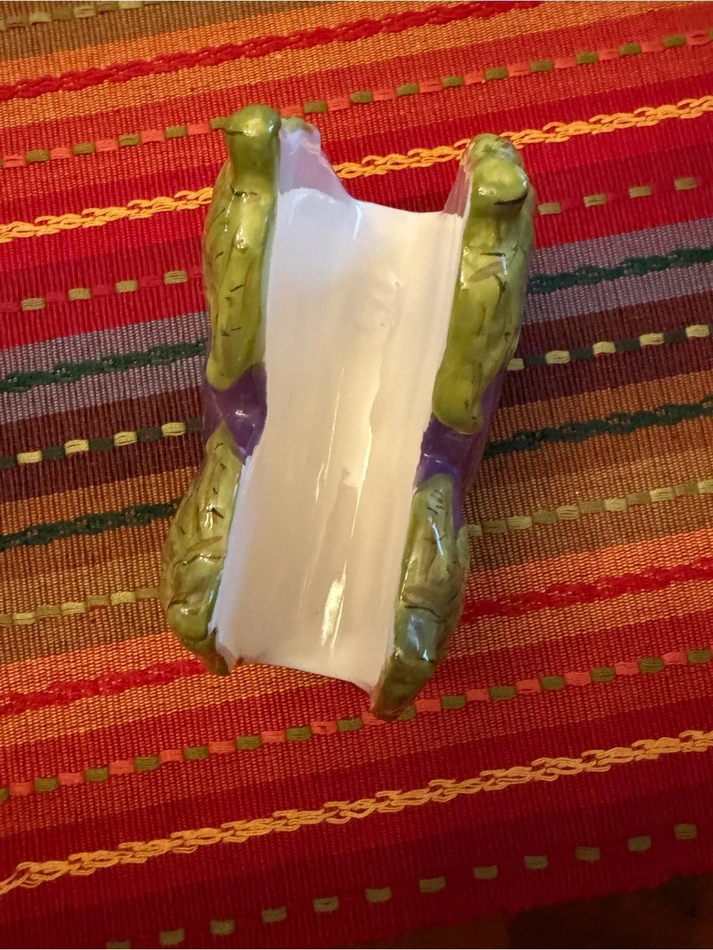 Purple Ceramic Eggplant napkin holder